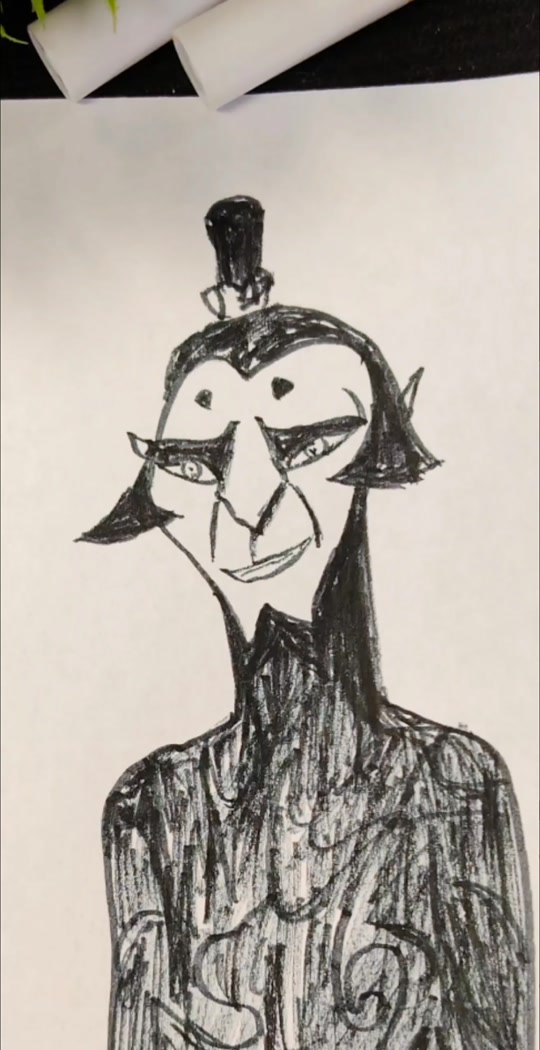 哪吒闹海龙王简笔画