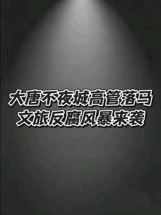 大唐不夜城高管落马,文旅反腐风暴来袭!#西安 #大唐不夜城 #西安大唐不夜城