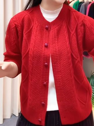 麻花加厚毛衣外套休闲百搭长袖女#女装 #谁穿谁好看 #减龄气质 #外套穿搭 #百搭显瘦