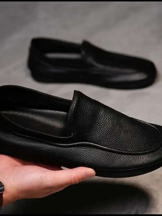 【成功男士驾车鞋!】真软皮休闲皮鞋透气商务男英伦软底豆豆鞋跃立