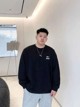 加大加肥休闲卫衣#圆领卫衣 #时尚百搭 #潮牌男装 #休闲卫衣