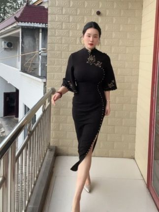 #旗袍 #150斤穿搭 #微胖旗袍 #简约穿搭