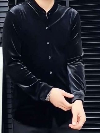 #只做高品质 #高端男装 #品质男装 #立领衬衫男#长袖衬衫男