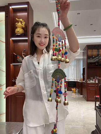 #挂饰挂件 #家居饰品 #风铃 #孔雀风铃 #风铃挂件