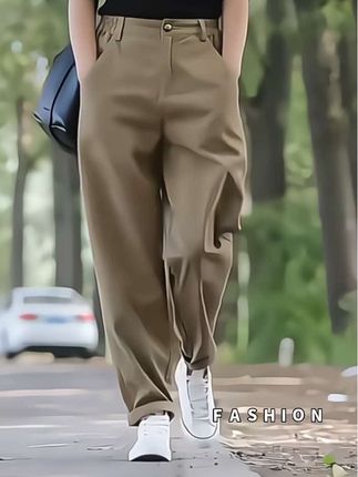 2025春秋季新款女士小脚哈伦裤工装裤萝卜休闲裤九分宽松直筒裤子#百搭裤子 #哈伦裤#谁穿谁好看#显高显瘦显腿长 #休闲百搭 @DOU+小助手