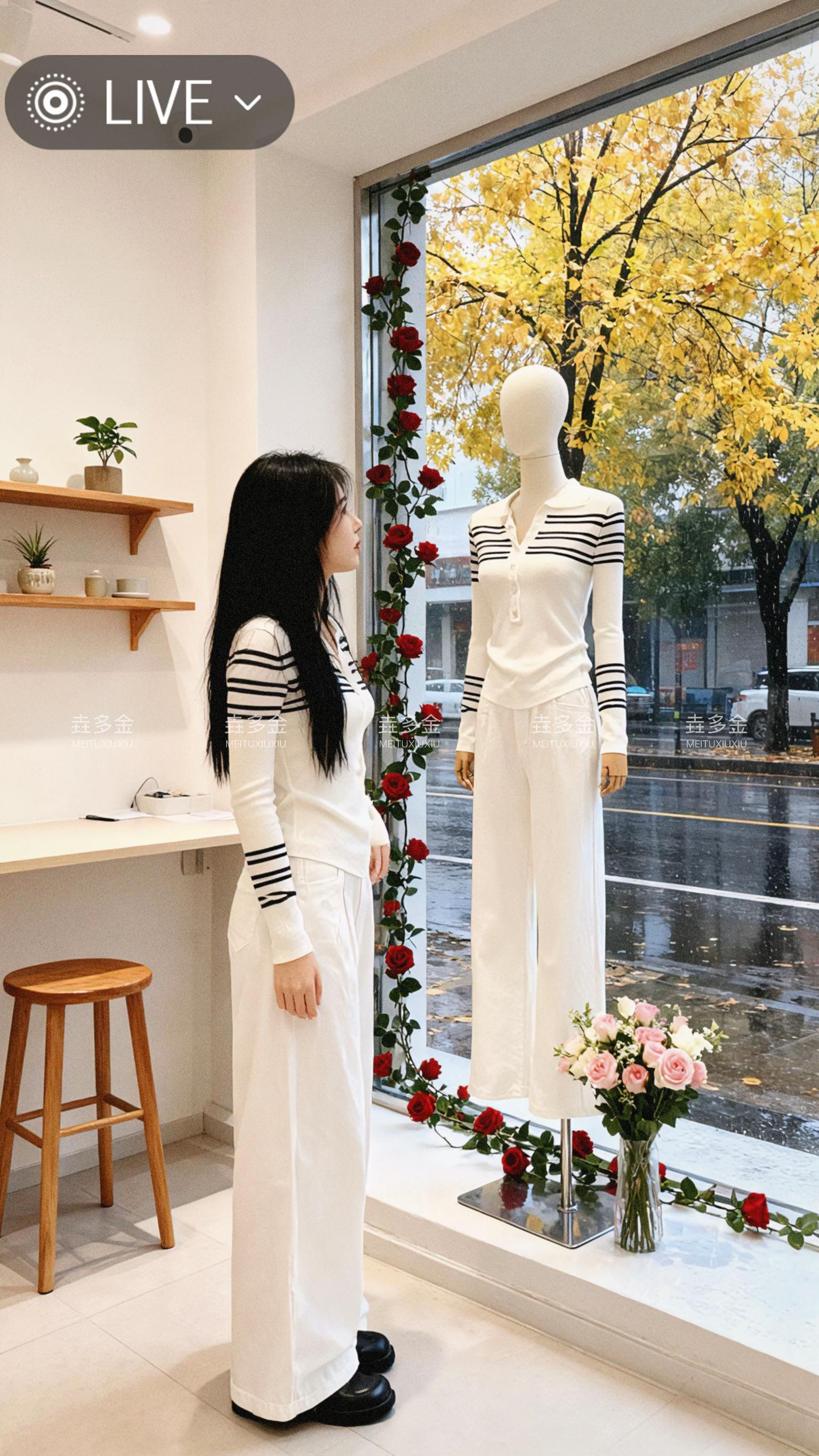 她倚在成衣店的吧台,领口的纽扣衬得锁骨线条清浅,窗外的梧桐影掠过她素白的裤腿。 玻璃倒映出街景,也映出他推门时微怔的眼——这个总穿高定、把奢侈品牌当日常的男人,竟在她这件“平价设计感”的针织衫前,脚步顿了半秒。 “这件,”他指了指她身上的衣服,喉结滚动,“还有吗?” 她挑眉,指尖无意识摩挲过袖口的条纹:“先生,这是我身上穿的。” 他却忽然笑了,走近时带着冷杉与雪松的气息,俯身时声音低哑:“那……我买你身上这件的‘专属拥有权’,可以吗?” (氛围感拉满!清冷店主× 看似张扬实则纯情的霸总,谁懂这种“一眼沦陷,连她穿的基础款都想据为己有”的苏感!)#时尚 #潮流时尚穿搭 #针织衫 #V领 #街拍气质美女 @DOU+小助手 @抖音小助手 @我要上热门