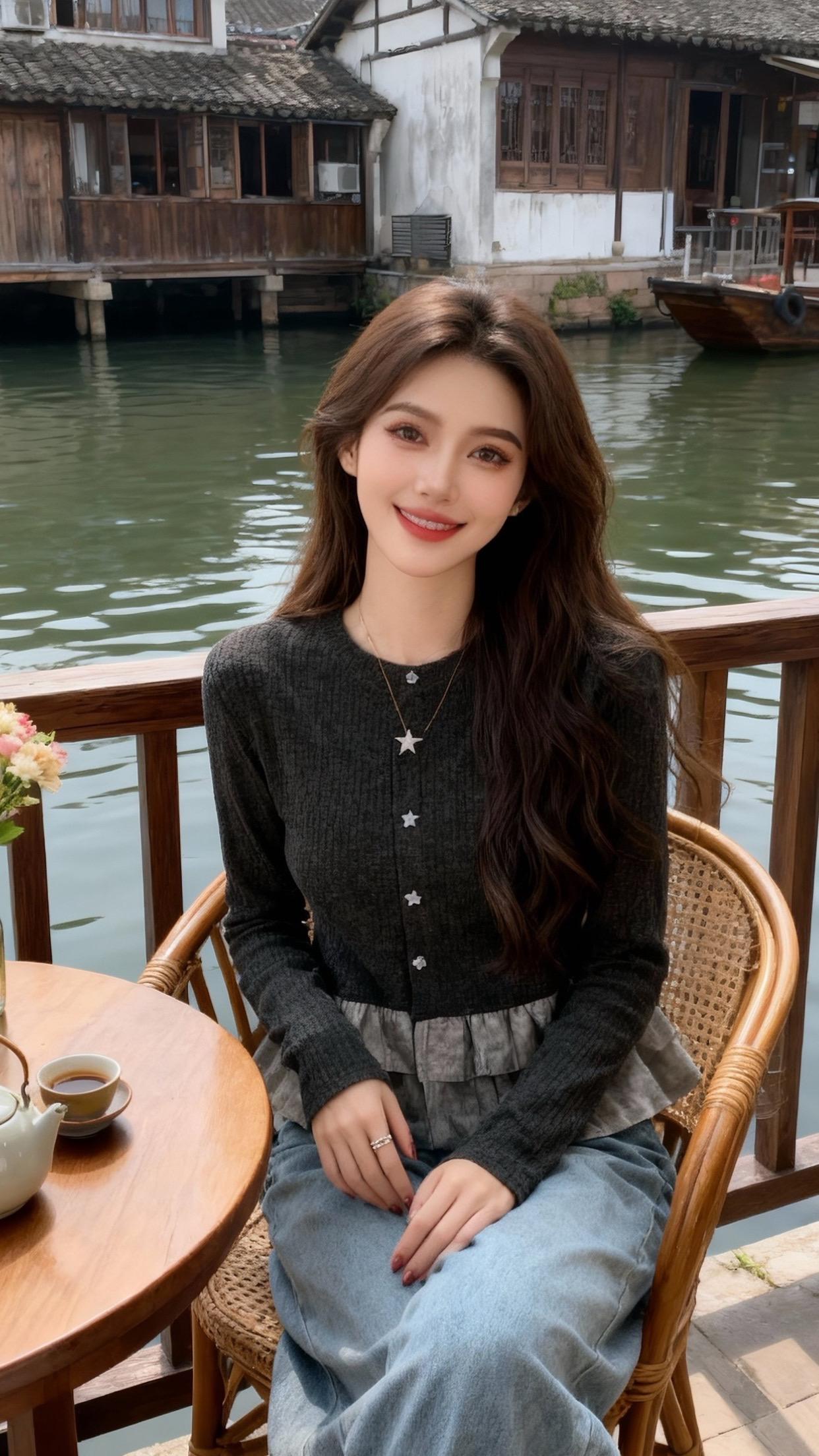 秋日午后,平平在服装店的挂架上发现了那件韩系打底T恤。荷叶边假两件设计透着巧思,正肩剪裁让肩线显得利落,长袖长度刚好盖过手腕。她选了适合自己的尺码,穿上后看着镜中—一荷叶边悄悄藏起了手臂的肉肉,正肩设计衬得身形挺拔,面料柔软又透气。平平笑着转了转,这件T恤既有设计感,又穿得自在,春天配外套或单穿都合适,心里满是欢喜。#高级感穿搭#洋气小衫 #气质百搭 #减龄气质#时髦精