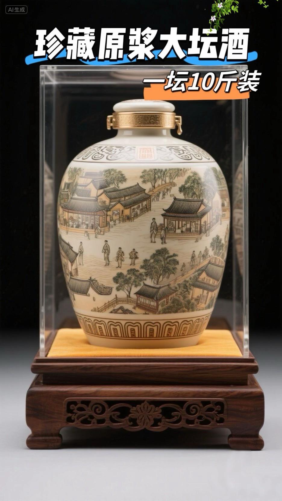 杏花村清明上河图大坛酒! 这款大坛酒,不仅味道醇厚,清香甘冽,更有独特的口感。它就像一位老友,温柔地陪伴在你身边,每一次品尝都如同与古人共饮,品味那份沉淀的醇香。 每一坛酒,都经过严格的筛选和精细的酿造。我们精选优质粮食,沿用古法酿造,让每一滴酒都充满了自然的味道和匠人的情感。 摆在家里显档次,无论是与朋友欢聚,还是独自小酌,清明上河图大坛酒都是你的最佳伴侣。它能让你的聚会更加热闹,也能让你的独处时光更加惬意。 快来品尝这款清明上河图大坛酒吧,让千年的文化韵味,陪伴你度过每一个美好的时刻!#好酒推荐#酱香型白酒#纯粮酿造 #清明上河图大坛酒#口感非常好