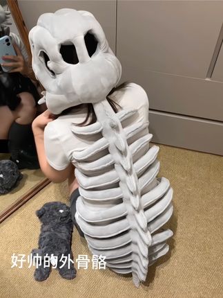 这个恐龙外骨骼也太帅了吧#玩个很新的东西 #恐龙骨架 #毛绒公仔