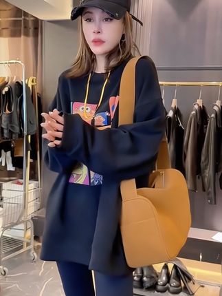 #庸懒风宽松休闲卫衣