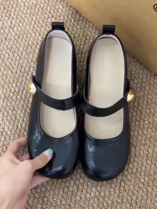 晚睡兰•内增高7cm法式复古风玛丽珍鞋女通勤舒适软底芭蕾舞鞋女#软底软面穿上超舒服 #时尚美鞋