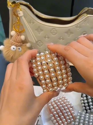 珠珠折叠发箍女2025新款洗脸头箍刘海前额碎发固定发箍夏天头饰#甜美气质 #可爱甜妹 #修饰脸型 #明星同款发型 #折叠发箍