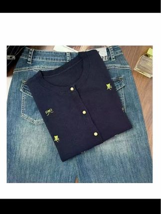 【大码】975玫瑰蝴蝶结刺绣~法式复古高级感淑女显瘦针织衫秋季穿搭必备单品#谁穿谁好看 #大码女装 #时尚穿搭 #无限回购的宝藏单品 #显瘦穿搭
