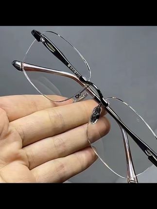 真水晶石头老花眼镜清凉润目中老年无边框时尚耐磨高档水晶护目镜#洋气减龄 #时尚穿搭 #美出高级感 #高档大气上档次 #男女同款