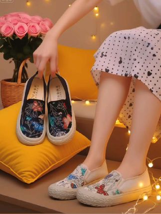 #哎哟喂你鞋真好看 #软底软面穿上超舒服 #妈妈鞋 #渔夫鞋 #老北京布鞋