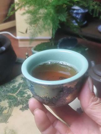掐金牡丹主人杯汝窑繁花缸杯中式茶杯功夫茶具品茗杯 #主人杯 #茶生活 #器物之美