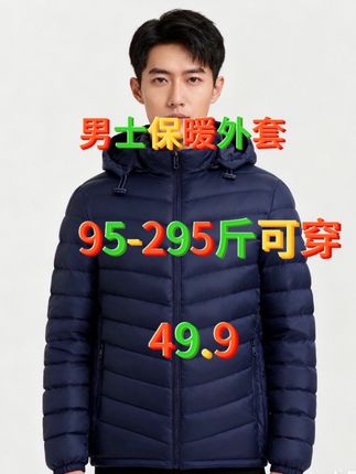 男士轻薄保暖外套 新款优惠活动中,简约大方时尚百搭不挑人#男生穿搭 #秋冬穿搭 #棉衣棉服 #谁穿谁好看 #超便宜超划算