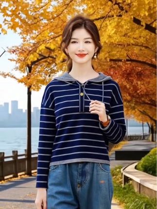 2025新款高级感连帽针织卫衣!#谁穿谁好看 #面料柔软舒适 #减龄显瘦穿搭 #穿出自信穿出美丽