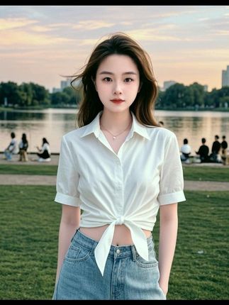 #AI湖畔佳人 #夏季穿搭 #穿搭 #高温天气 #牛仔裤