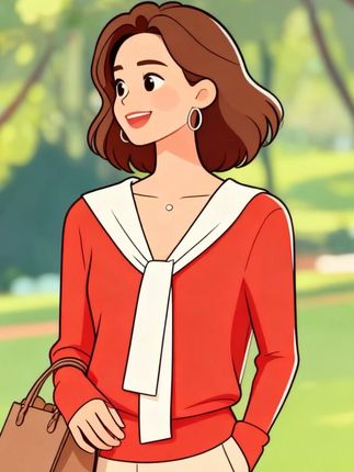 气质披肩慵懒感小众红色毛衣2025女装撞色针织衫开春设计感上衣#春秋穿搭 #时尚减龄穿搭 #洋气减龄 #遮肉显瘦 #减龄显瘦穿搭 @DOU+小助手 @DOU+上热门