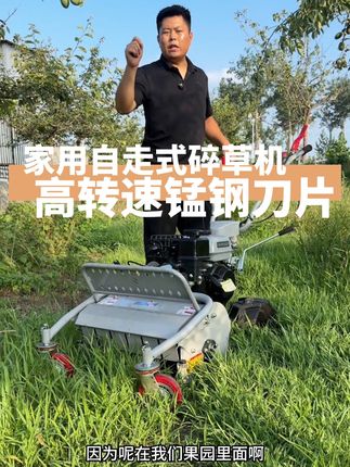 碎草速度快,覆盖范围广 刀片转速高、碎草宽度适配果树行距,能快速处理果园行间、树盘周围的杂草,相比人工割草或镰刀除草,效率提升数倍甚至十余倍。