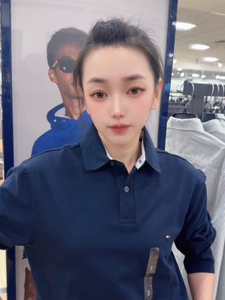 正品Tommy汤米秋季新款长袖Polo衫男士休闲刺绣翻领100%纯棉t恤男#汤米#长䄂Polo衫