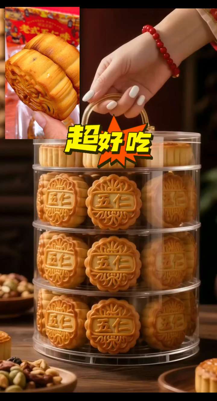 咬开酥皮,核桃的脆、杏仁的香、花生的醇、瓜子的鲜、芝麻的润,五种果仁在舌尖共舞。老味道藏着心意,一口下去,是记忆里中秋的烟火气。#伍仁月饼#月饼#甜品#伍仁老式月饼 #老式月饼