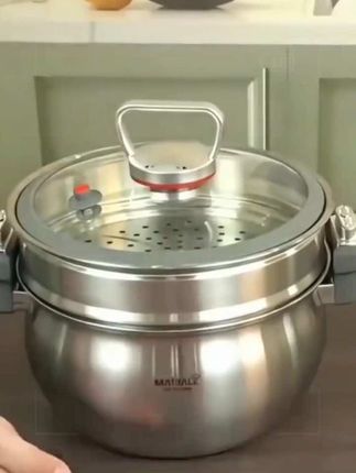 不锈钢汤锅微压专用炖煮锅#汤锅#不锈钢汤锅#微压锅#煮锅