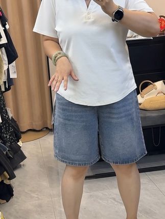 下播喽 薄牛仔太舒服了#休闲穿搭 #随性穿搭 #休闲减龄穿搭 #大码女装 #梨形身材穿搭