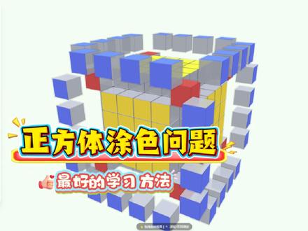 正方体涂色问题最好的学习方法! 利用互动学习网页学习正方体涂色问题是最好的学习方法!#五年级数学 #正方体涂色问题#互动学习网页