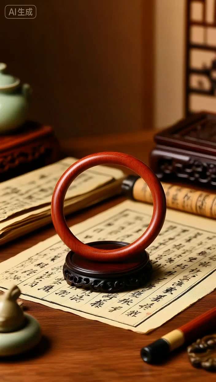 红心桃木手镯 腕间藏着一整个秋天的温柔 拆开快递时,夕阳正斜斜落在窗台,红心桃木手镯的纹理里像浸了细碎的霞光。 不是张扬的亮,是温润的、带着木头呼吸感的红,凑近能闻到淡淡的木质香,像把秋日午后的森林揣进了袖口。 戴在腕间不重,却能在抬手写字、翻书时轻轻蹭到皮肤,那点细微的存在感,比任何饰品都更像无声的陪伴。据说桃木自古护佑平安,可于我而言,它更像把时光里的安稳妥帖,都圈在了这圈红纹里。 阴天配米白针织衫,晴天搭浅蓝衬衫,它不挑风格,却能让每个日常都多一分温柔的仪式感。或许最好的饰品从不是惊艳旁人,而是每次低头看见时,都能想起生活里那些安静美好的小瞬间。 #红心桃木手镯 #桃木手镯 #文玩爱好者 #雷击木 #手镯