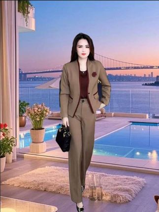 时尚西装套装#谁穿谁美 #面料柔软舒适 #时尚穿搭 #早秋贵气感穿搭 #时尚洋气百搭