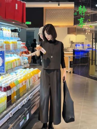 (有运费险)法式文艺气质休闲套装女2025秋季新款百搭高级感三件套#法式风格 #气质套装#文艺穿搭 #秋季穿搭#时尚套装