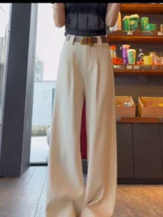 #秋款#新款裤#遮肉显瘦 高腰阔腿裤#面料舒服透气 #