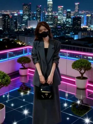 大码高级感灰色西 装休闲套装女秋季气质显瘦设计西服半身裙两件套#优雅气质 #时尚气质穿搭 #极简穿搭 #高级感穿搭 #黑色高级感穿搭