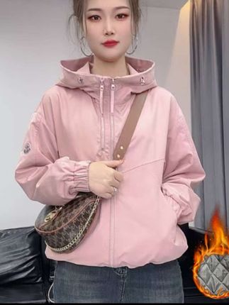 2025新款双拉链加二棉户宽松休闲夹克冲锋衣外套#女装穿搭 #休闲夹克 #洋气减龄 #冲锋衣 #保暖舒适
