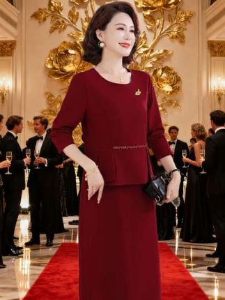 #喜婆婆喜妈妈婚宴装 #妈妈礼服 #连衣裙 #气质穿搭 #春秋穿搭