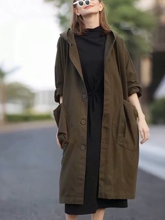 #外套穿搭 #风衣外套中长款 #新款 #时尚穿搭女装