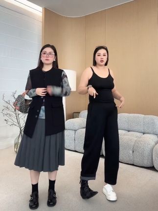 版型超好的裤子 显瘦看得见#大码女装 #微胖穿搭 #显瘦穿搭