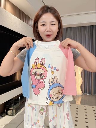 超可爱纯棉家居服套装#宅家睡衣秀 #创意穿搭 #宝妈推荐 #家居服套装 #纯棉