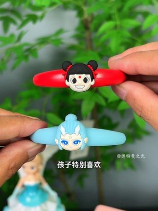 驱蚊手环 还是小朋友喜欢的哪吒敖丙造型,小朋友喜欢的不得了~#驱蚊手环 #夏天必备 #母婴好物
