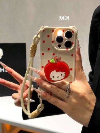 蛙趣~好可爱的苹果Kitty挂绳手机壳呀~还带气囊支架!真的可爱又实用!好朋友请给买一个叭,谢谢! #手机壳独特小众 #闺蜜同款 #手机壳控 #仙女必备 #女孩子花点钱怎么啦