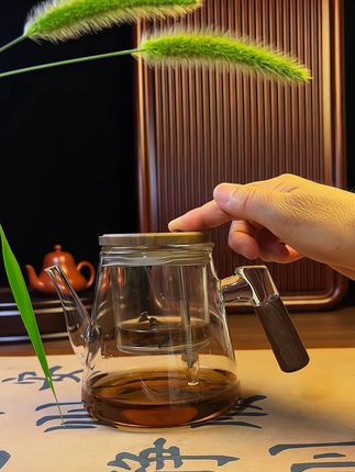 2025新款玻璃泡茶壶飘逸杯#泡茶壶#飘逸杯#茶水分离杯#飘逸杯推荐