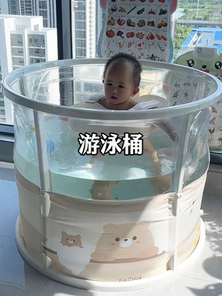 告诉你们一个秘密,宝宝游泳一小时,晚上睡觉都不用我这当妈的管啦哈哈#爱洗澡的宝宝 #爱玩水的小朋友 #儿童游泳