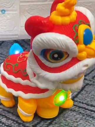 潮电动舞狮儿童玩具贺岁醒狮婴儿宝宝0到,6个月抬头练习女男孩子#电动玩具 #贺岁狮子 #舞狮 #玩具 #抬头练习