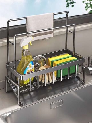 抹布沥水架#厨房水龙头沥水架#水槽置物架#浴室洗漱收纳架#多功能置物架#不锈钢厨房沥水置物架