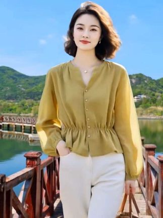 #女士上衣#春秋长袖小衫#时尚洋气 #