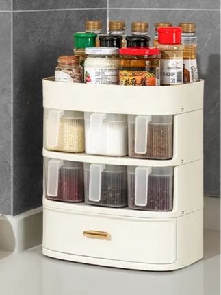 厨房台面多功能高颜值防尘调料收纳盒干净卫生拿取方便