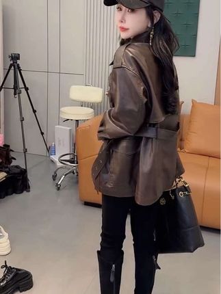 #高级感穿搭 #皮衣外套搭配#气质穿搭#宽松风衣外套#秋冬穿搭