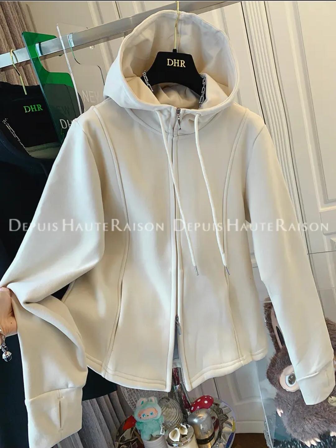 爆款推荐。胖妹妹大码休闲运动风双拉链连帽薄款卫衣女秋外套内搭打底上衣#大码女装 #打底衫女 #无限回购的宝藏单品 #面料柔软舒适 #气质穿搭